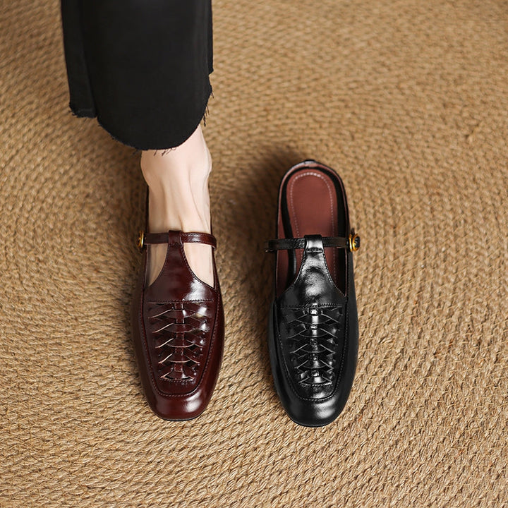 Riza | Mules Intrecciate avec Bride