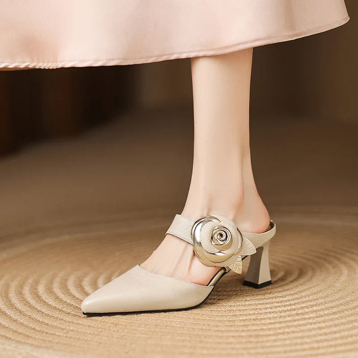 Alexis | Mules à Pointe avec Rose