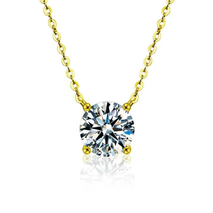 Collier Plaqué Or avec Zircons