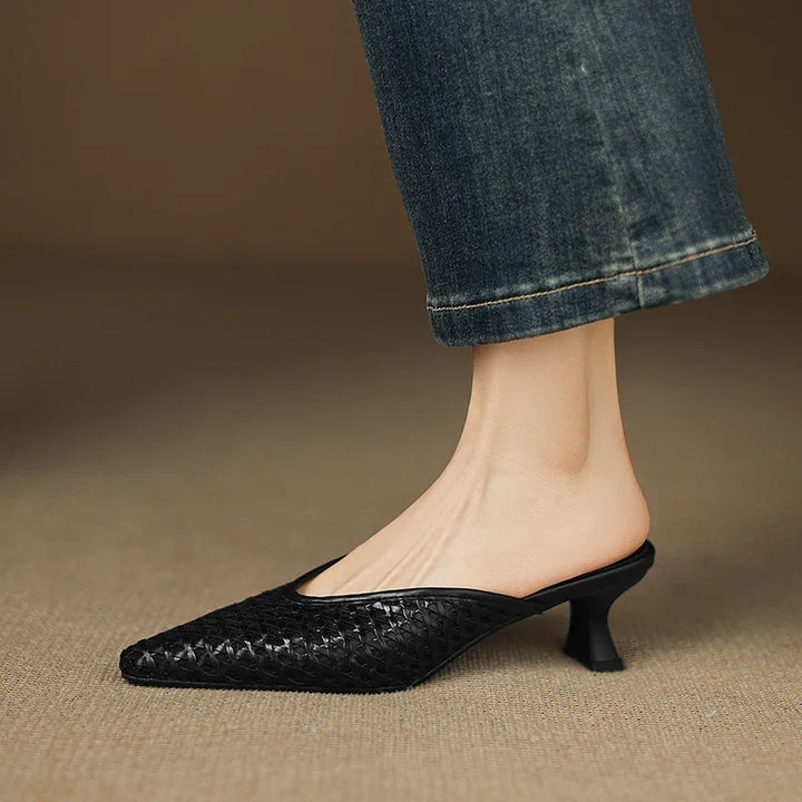 Maria | Mules Tressées à Pointe