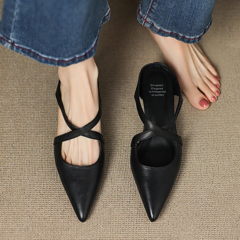 Carmela | Mules à Pointe avec Cintres Croisés