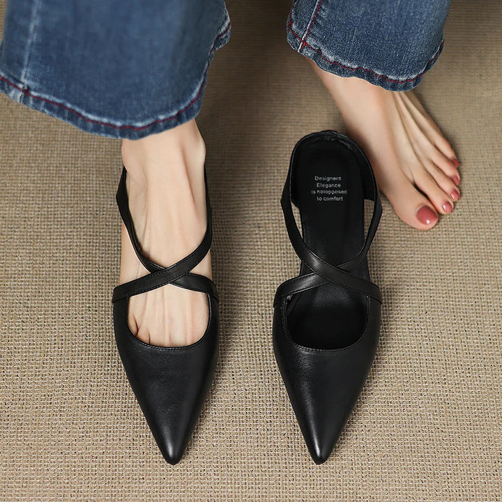 Carmela | Mules à Pointe avec Cintres Croisés