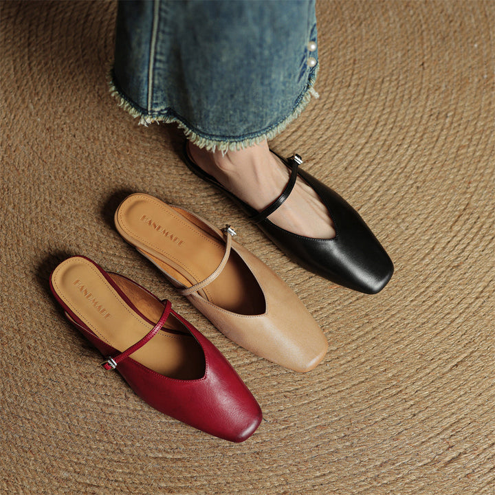 Carol | Mules Mary Jane à Bout Carré