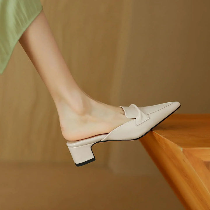 Marcella | Mules à Pointe avec Nœud