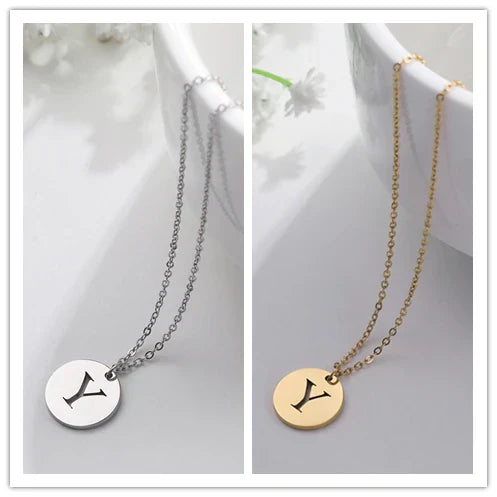 Collier Pendentif Lettre en Or Élégant
