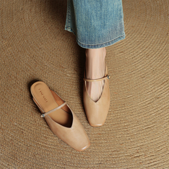 Carol | Mules Mary Jane à Bout Carré