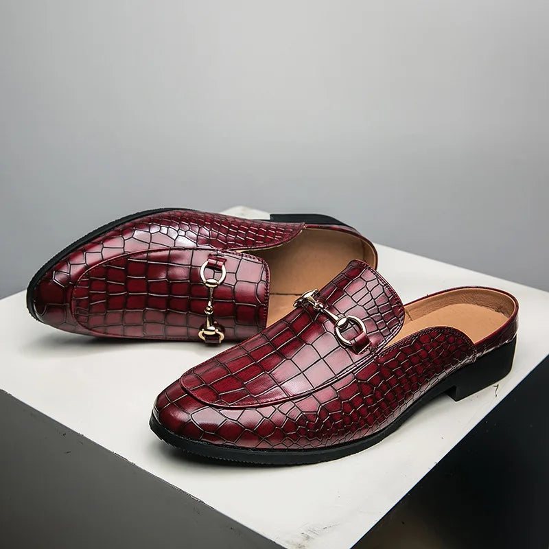 Marianna | Mules Mocassins Effet Croco