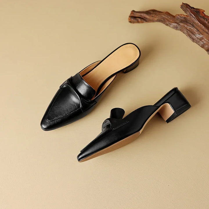 Marcella | Mules à Pointe avec Nœud