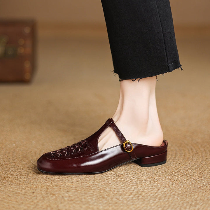 Riza | Mules Intrecciate avec Bride