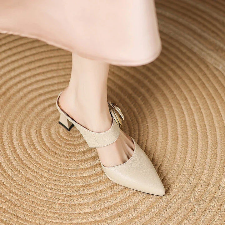 Alexis | Mules à Pointe avec Rose