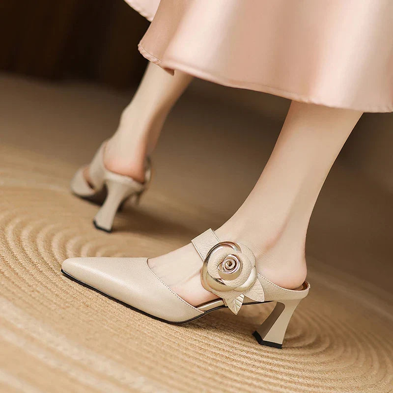 Alexis | Mules à Pointe avec Rose