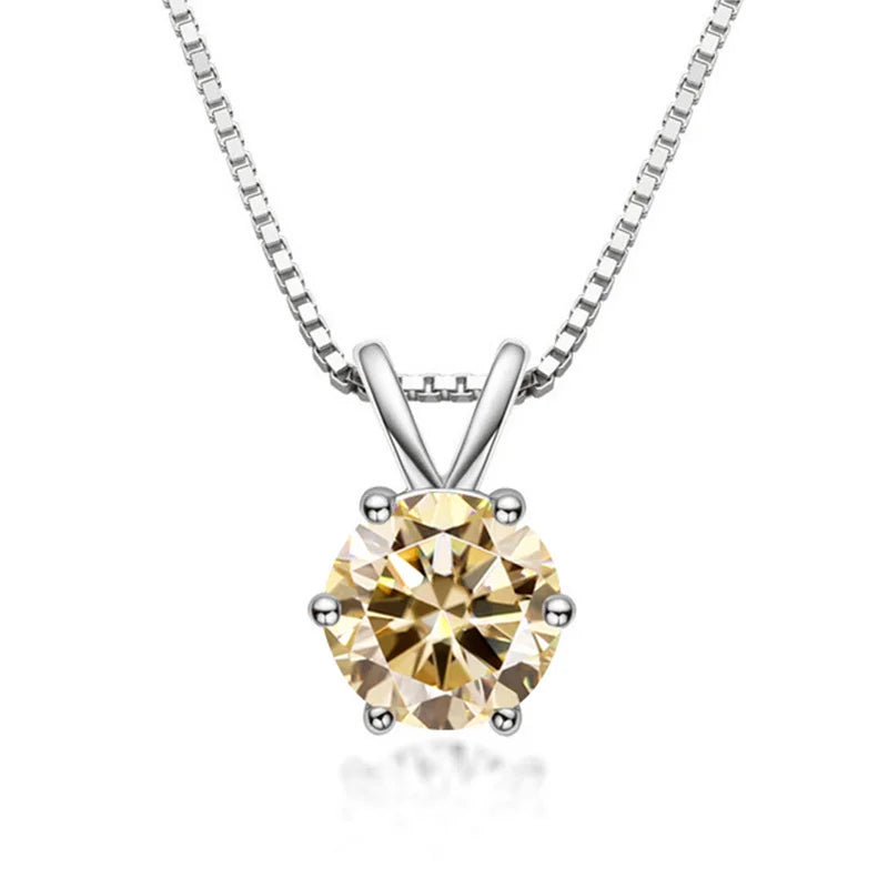 Elegant Solitaire Necklace in Moissanite