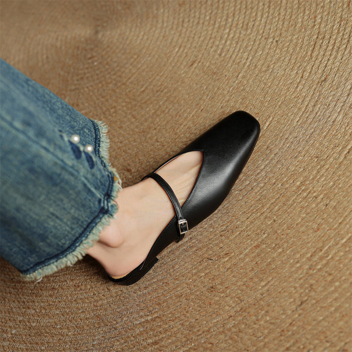 Carol | Mules Mary Jane à Bout Carré