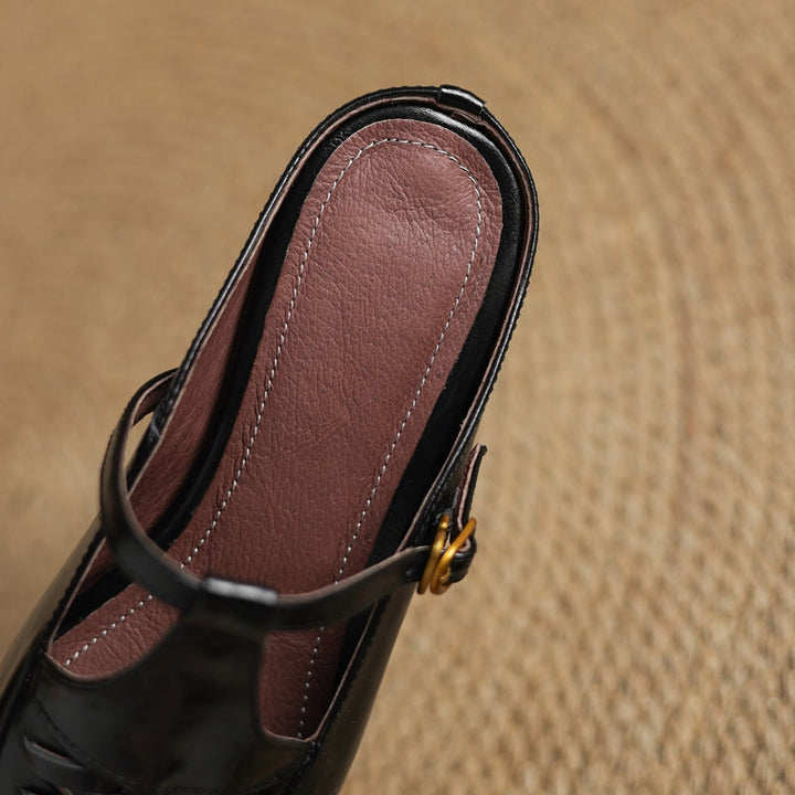 Riza | Mules Intrecciate avec Bride