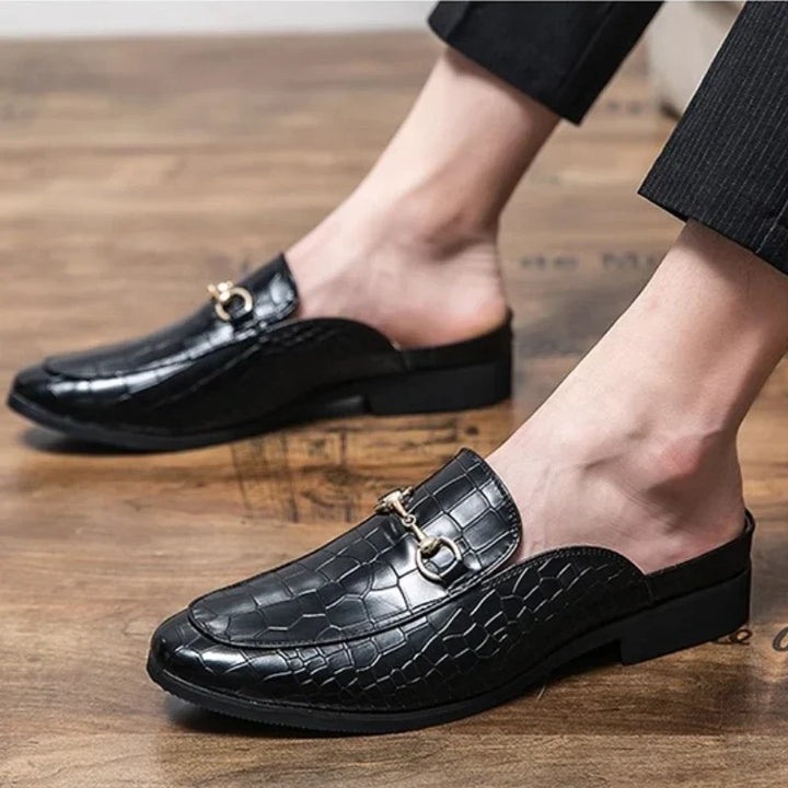 Marianna | Mules Mocassins Effet Croco