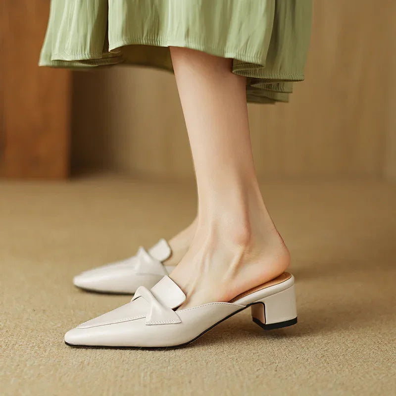 Marcella | Mules à Pointe avec Nœud