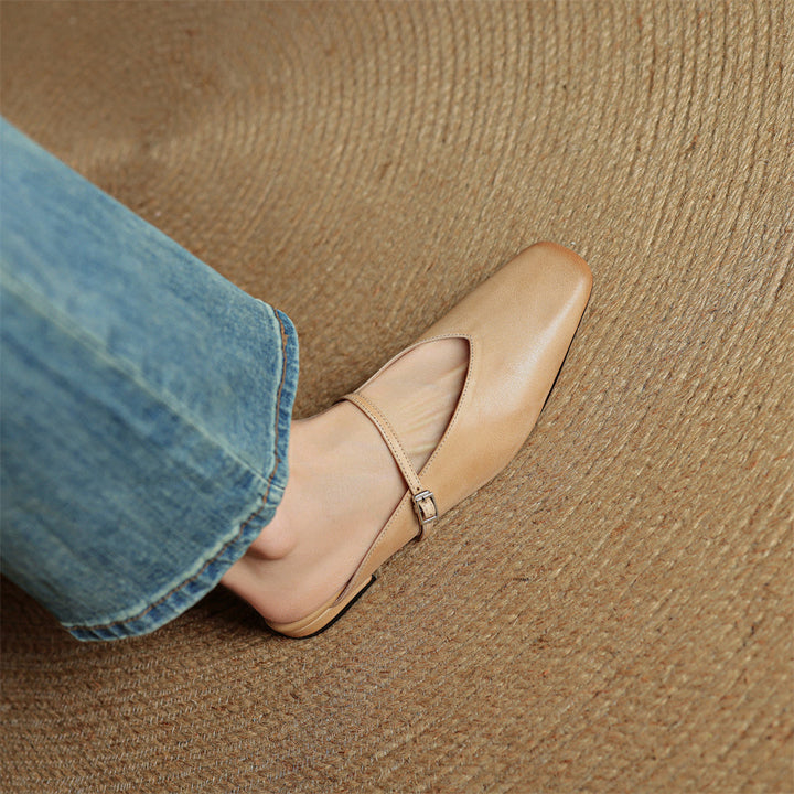 Carol | Mules Mary Jane à Bout Carré