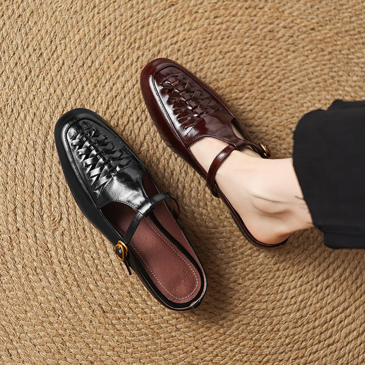 Riza | Mules Intrecciate avec Bride