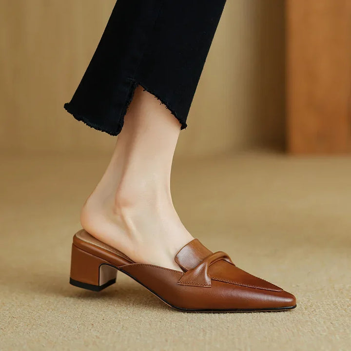 Marcella | Mules à Pointe avec Nœud