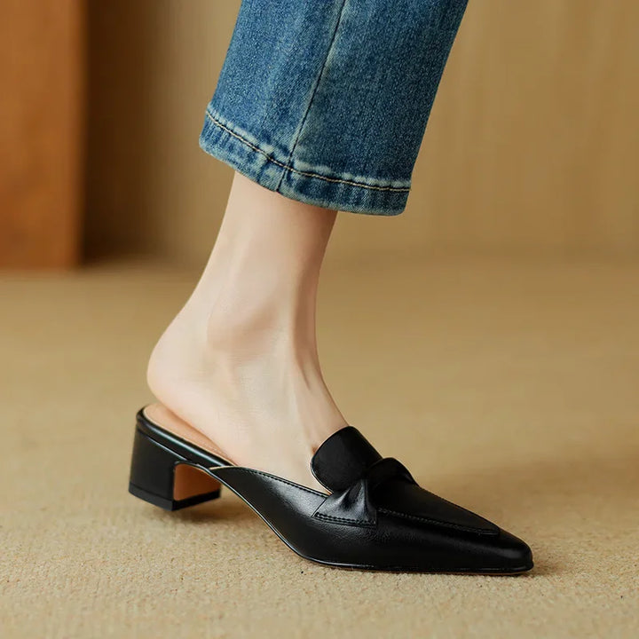 Marcella | Mules à Pointe avec Nœud