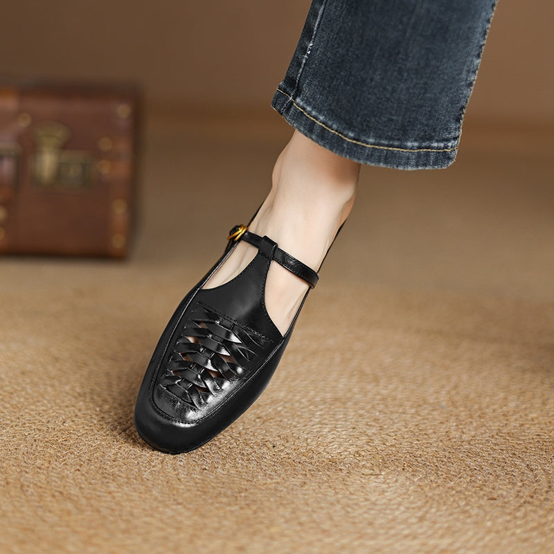 Riza | Mules Intrecciate avec Bride