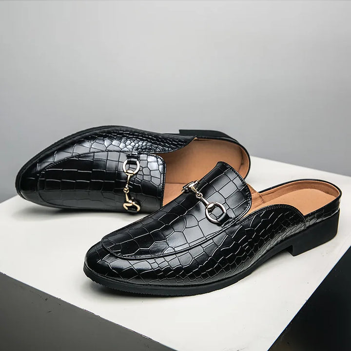 Marianna | Mules Mocassins Effet Croco