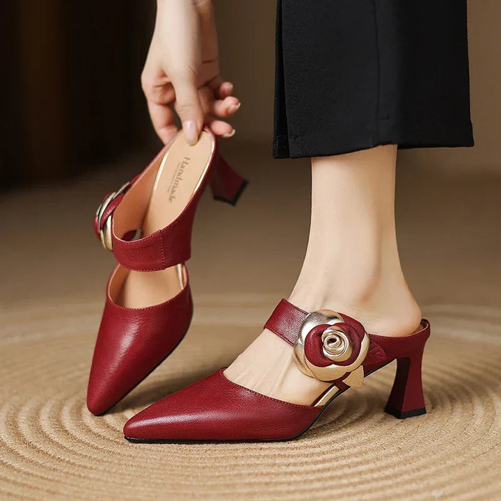 Alexis | Mules à Pointe avec Rose