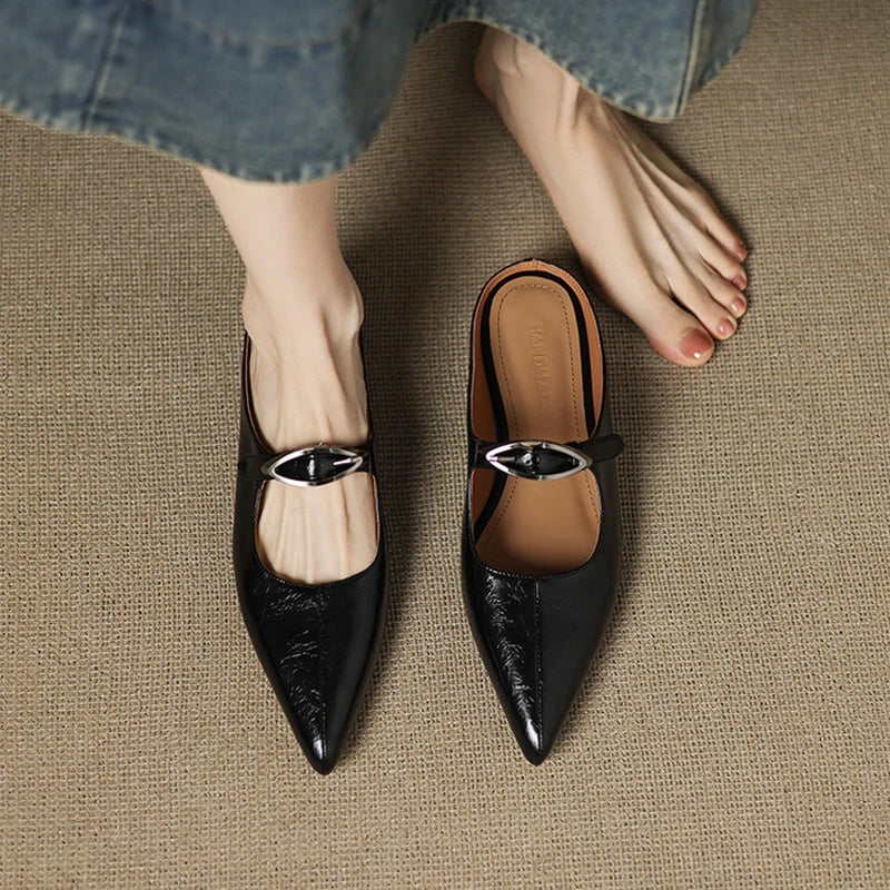 Regine | Mules à Pointe avec Boucle