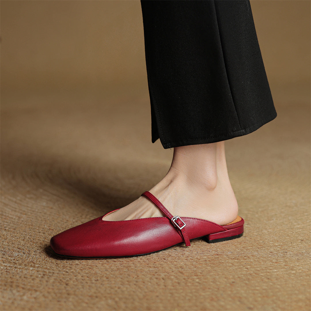 Carol | Mules Mary Jane à Bout Carré