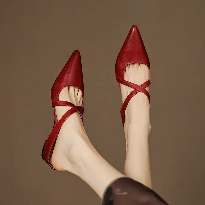 Carmela | Mules à Pointe avec Cintres Croisés