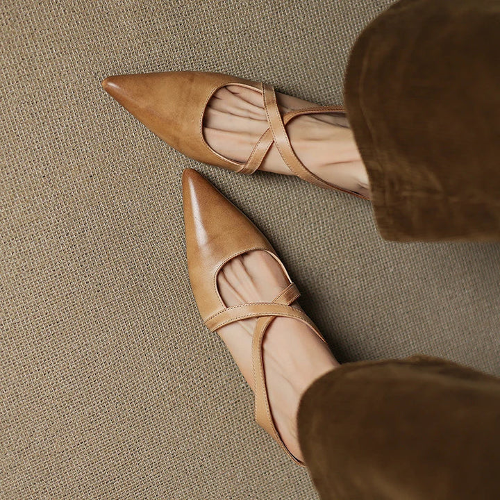 Carmela | Mules à Pointe avec Cintres Croisés