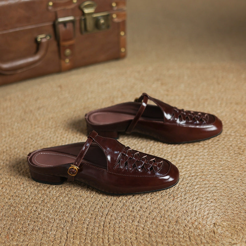 Riza | Mules Intrecciate avec Bride
