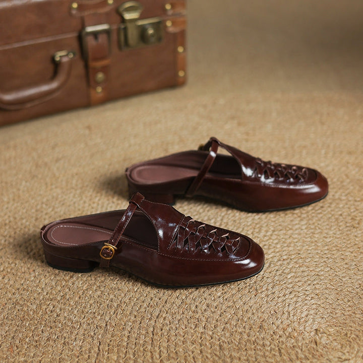 Riza | Mules Intrecciate avec Bride