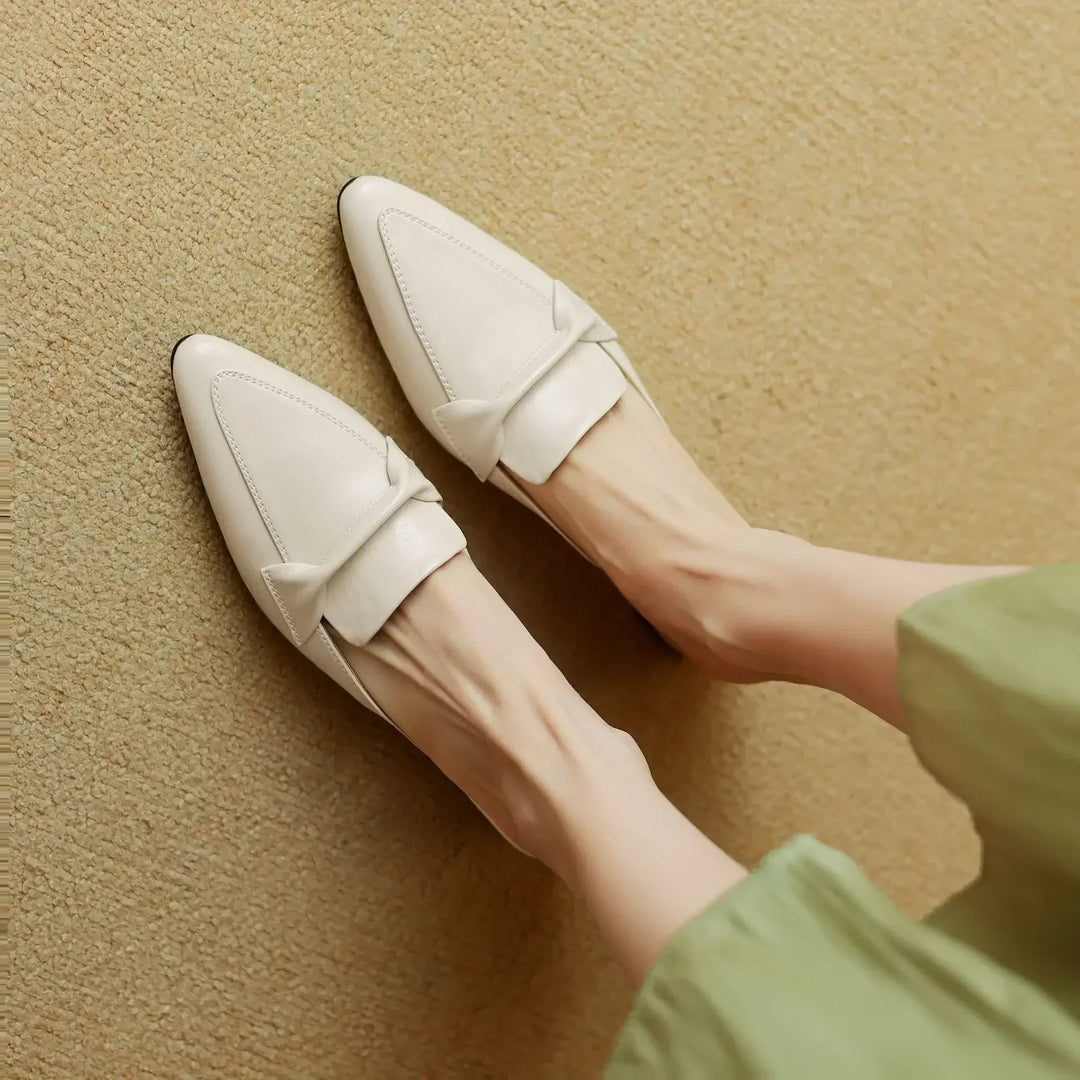 Marcella | Mules à Pointe avec Nœud