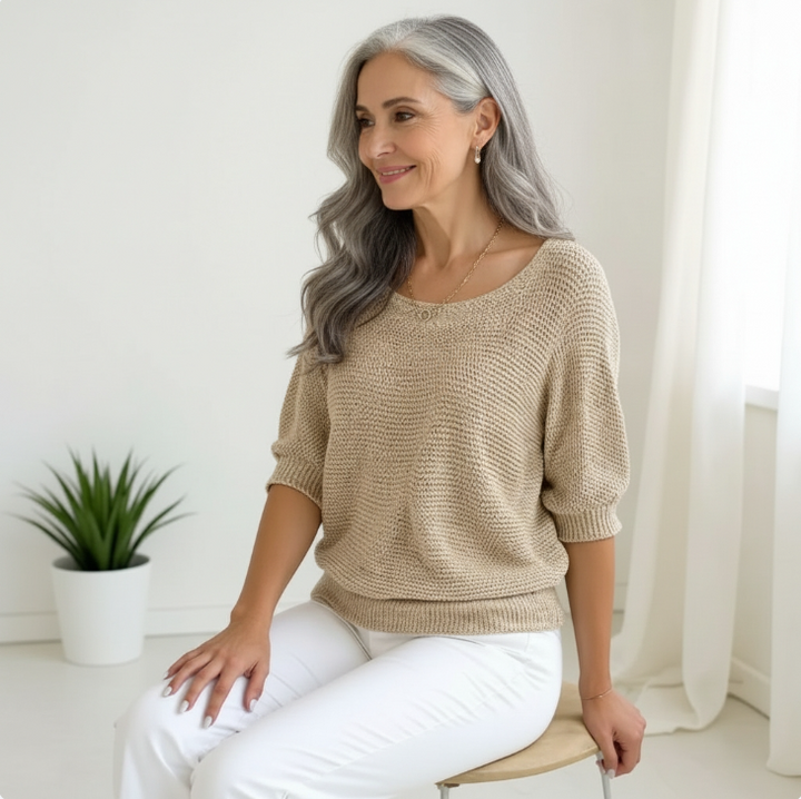 Lucienne™ - Top fluide confortable élégant quotidien