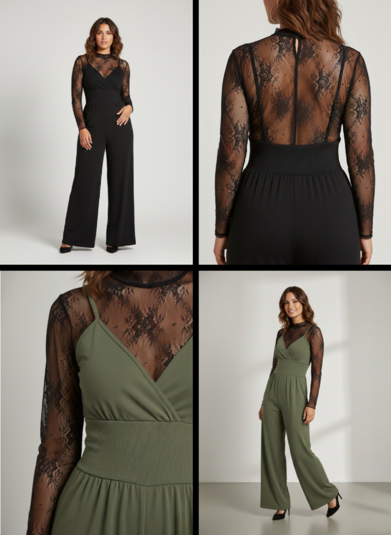 Solène™ — Ensemble combinaison élégant dentelle moderne