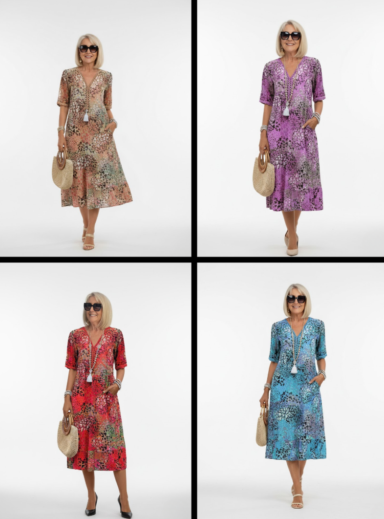 Florentine™ — Robe midi florale fluide élégante