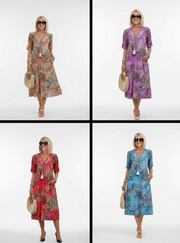 Florentine™ — Robe midi florale fluide élégante