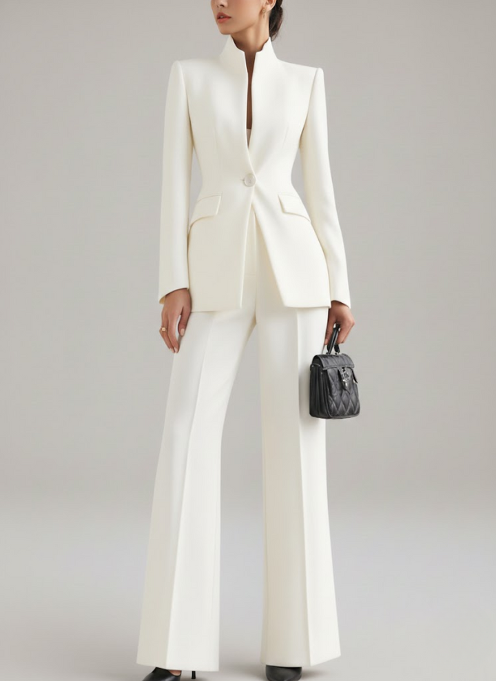 Dominique™ — Tailleur pantalon bleu nuit intemporel