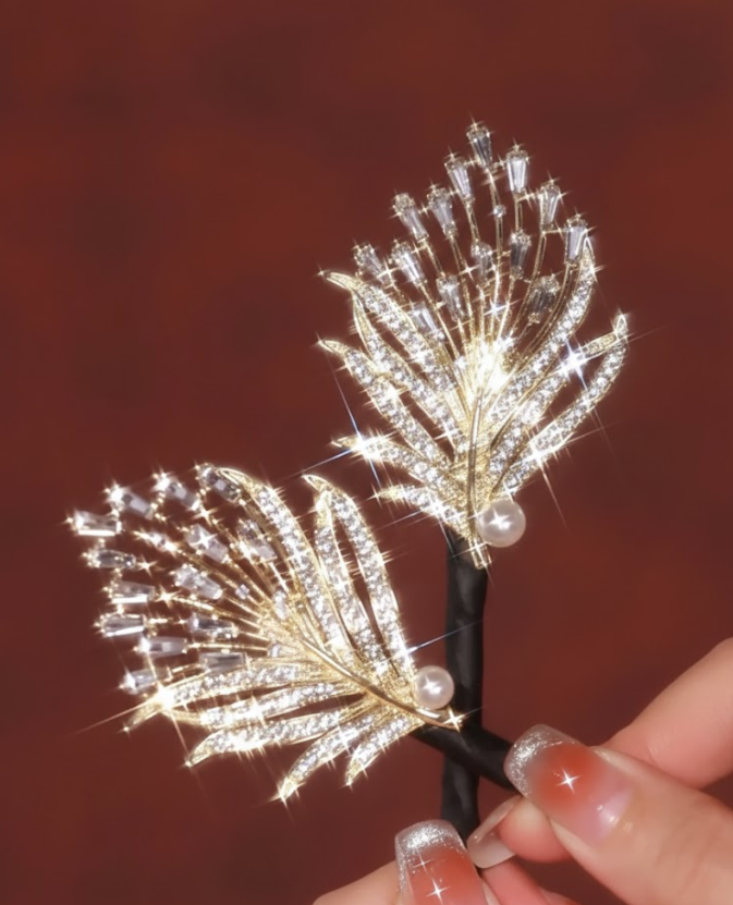 Victoire™ — Pince cheveux plume élégante raffinée
