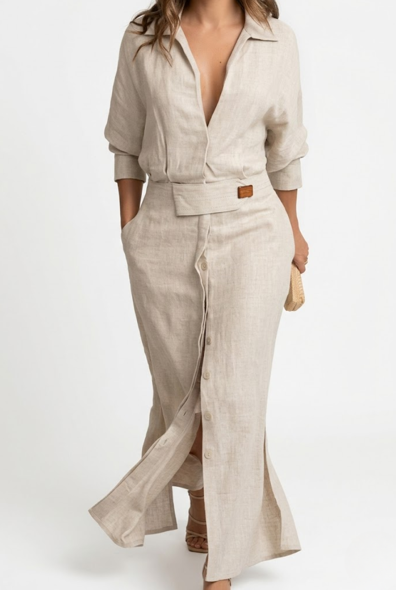 Aurélia™ — Robe longue fluide élégance naturelle