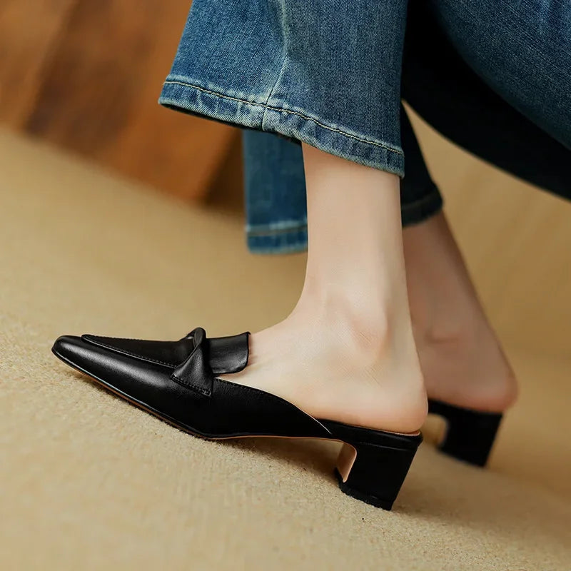 Marcella | Mules à Pointe avec Nœud