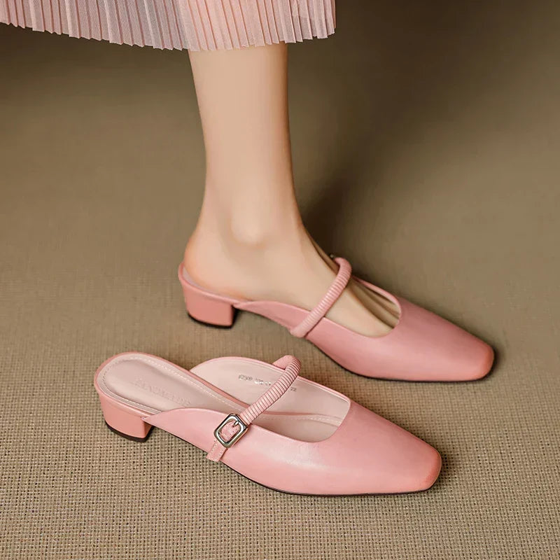 Lisa | Mules Mary Jane à Bout Carré