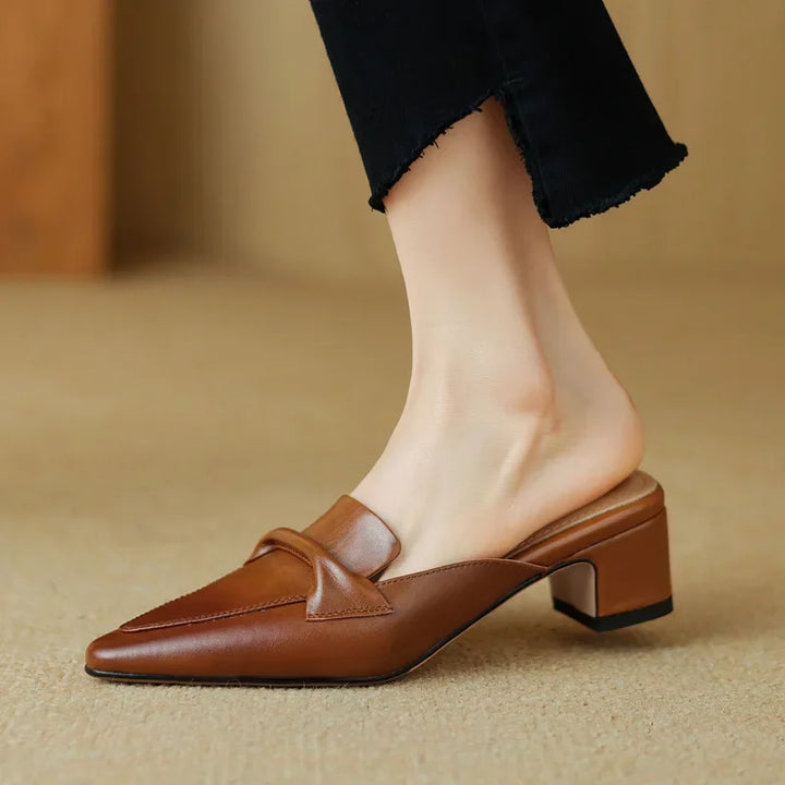 Marcella | Mules à Pointe avec Nœud
