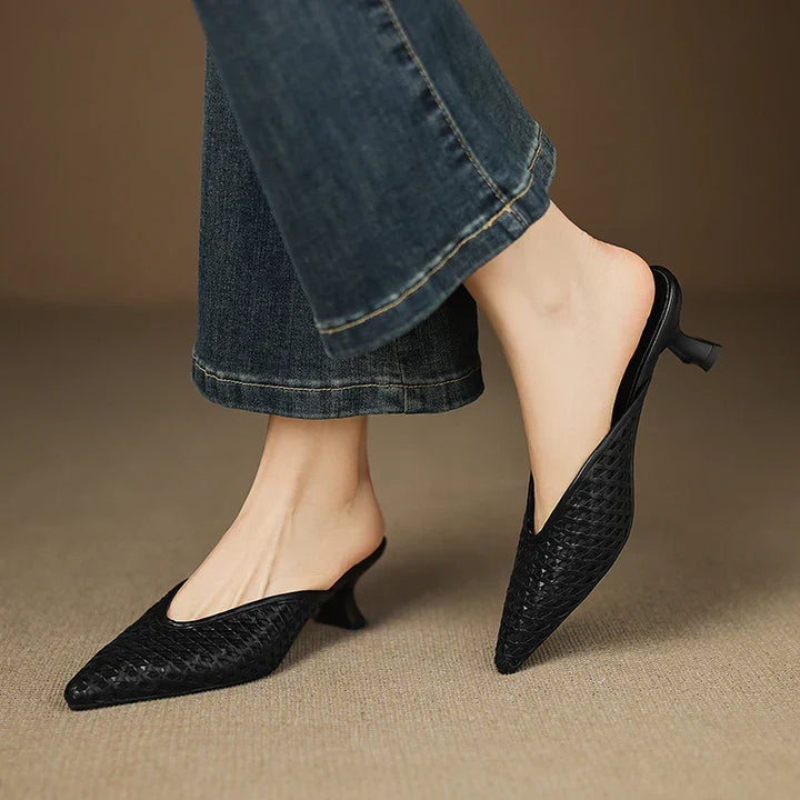 Maria | Mules Tressées à Pointe