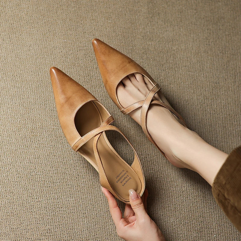 Carmela | Mules à Pointe avec Cintres Croisés