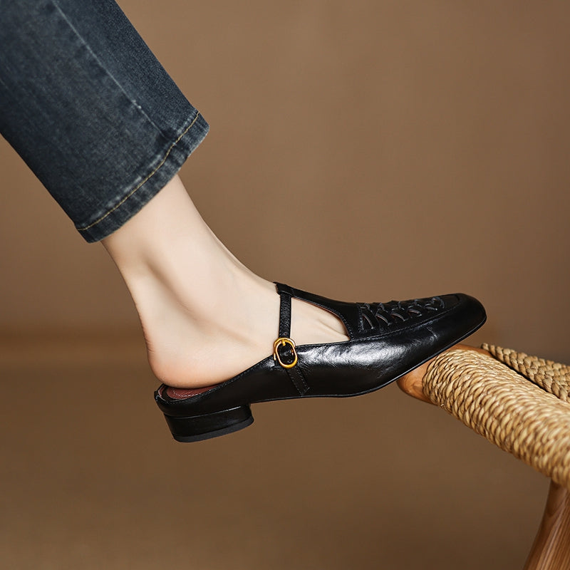 Riza | Mules Intrecciate avec Bride