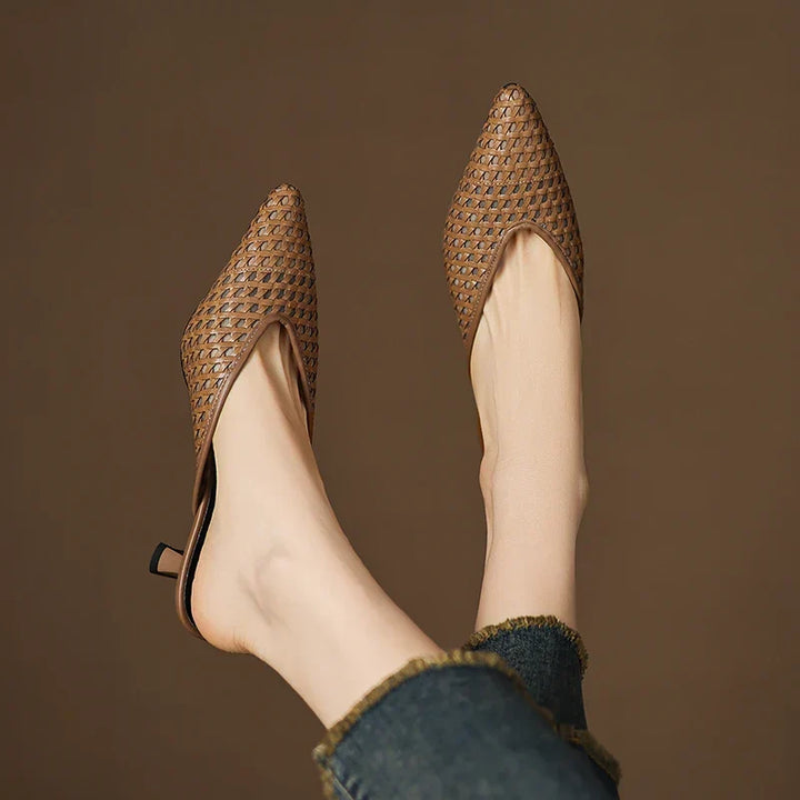 Maria | Mules Tressées à Pointe