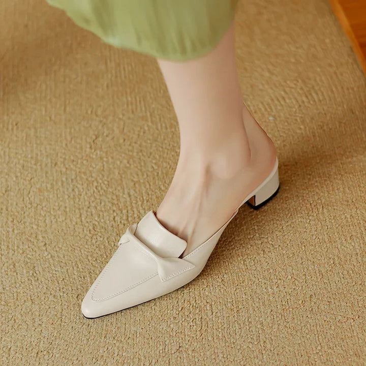 Marcella | Mules à Pointe avec Nœud