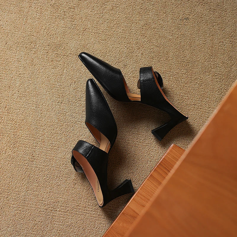 Alexis | Mules à Pointe avec Rose